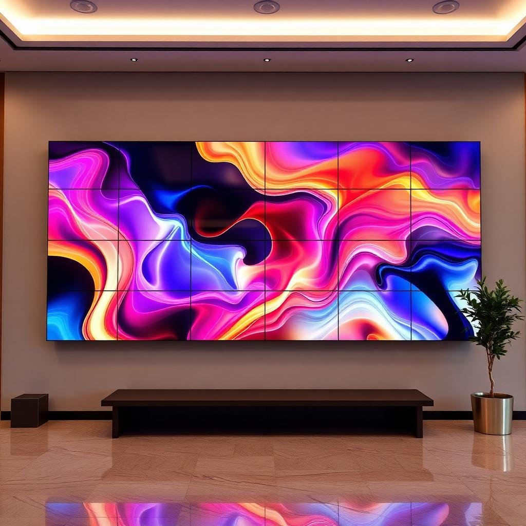 LCD Video Walls — Ultra-narrow bezel matrix.